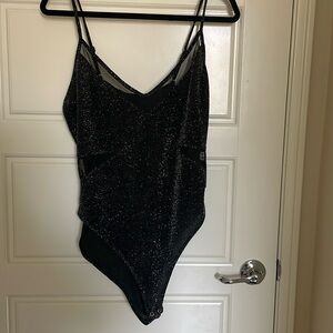 Forever 21 Plus Sizes Knit Bodysuit- Black